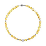 Baltischer Milky-Bernstein-Silberhalskette (MONOSONO COLLECTION)