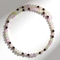 Collana rigida in acciaio con Kunzite Brasiliana (Riya)