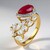 Anello in argento con Zaffiro Rosa del Madagascar (de Melo)