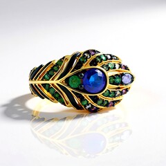 Bague en argent et Spinelle bleu cobalt (Gems en Vogue)