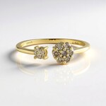 Anello in oro con Diamante Champagne I2 (de Melo Gold)