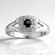 Zilveren ring met een indigoliet (Pallanova)