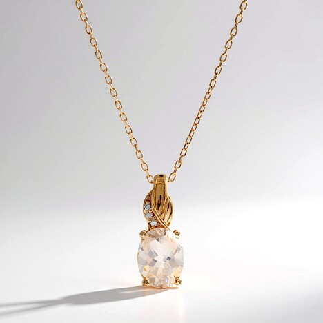 Collana in oro con Morganite AAA