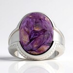 Anello in argento con Charoite