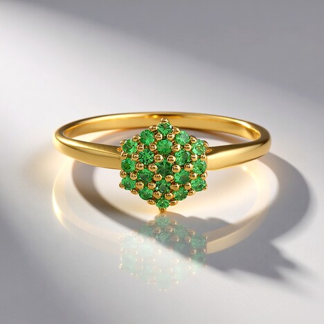 Anello in argento con Tsavorite della Tanzania