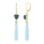Pendientes en plata con Calcedonia azul (KM by Juwelo)