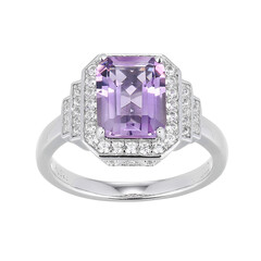 Anello in argento con Ametista