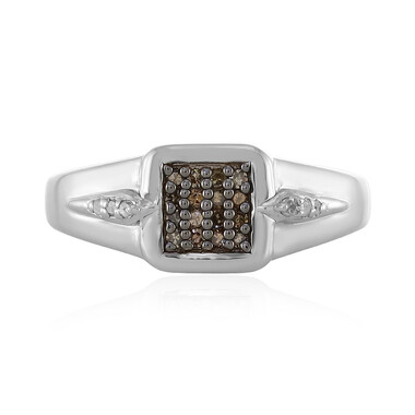 Anello in argento con Diamante Champagne I2