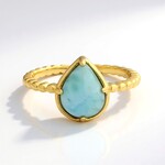 Anello in argento con Larimar