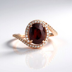 Anello in argento con Zircone Rosa (Adela Silber)