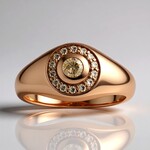 Anello in oro con Diamante Rose de France SI1 di Argyle (Annette)