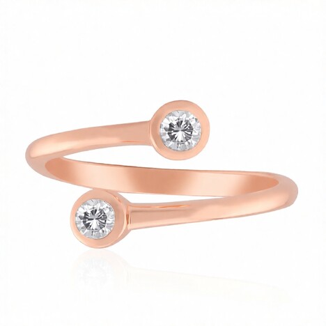 9K VVS1 (G) Diamond Gold Ring (Annette)