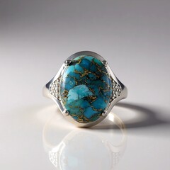 Anello in argento con Turchese Ramato Blu (Faszination Türkis)