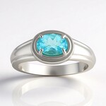 Anello in argento con Apatite Blu (Pallanova)