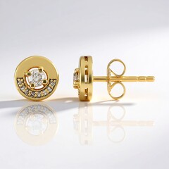 Orecchini in argento con Diamante Cioccolato I2