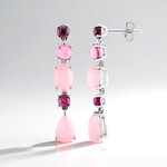 Orecchini in argento con Quarzo Color Rosa