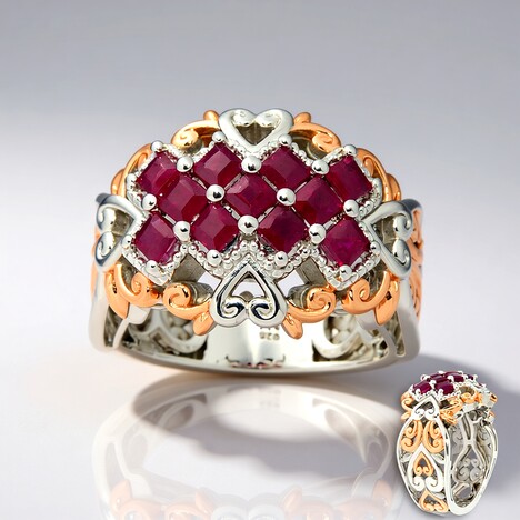 Anello in argento con Rubino della Birmania (Gems en Vogue)