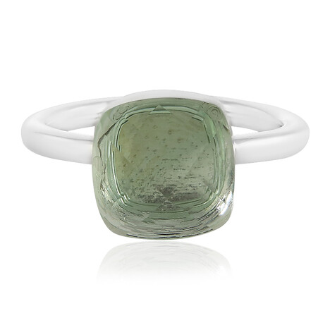 Grüner Amethyst-Silberring