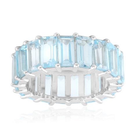 Anello in argento con Topazio Blu Cielo