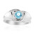 Bague en argent et Apatite bleue (Pallanova)