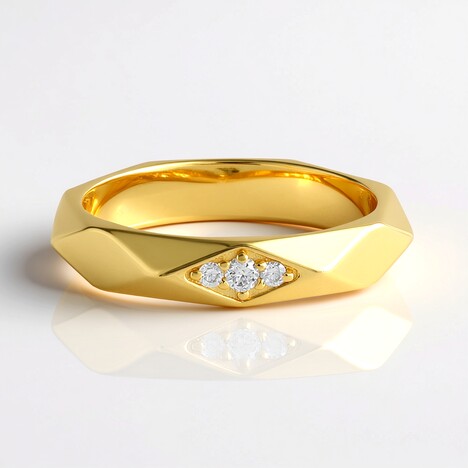 Anello in argento con Diamante I2 (H)