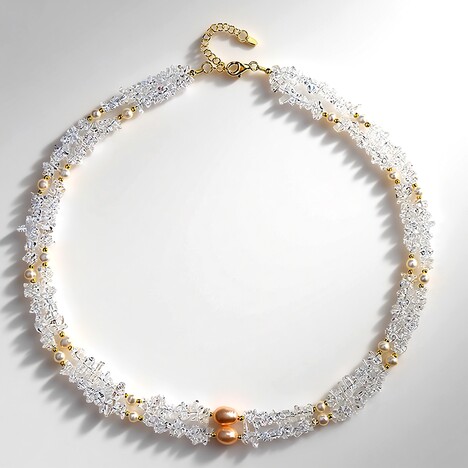 Collana in argento con Ematite Dorata