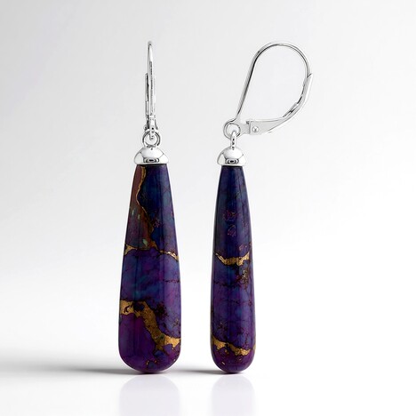 Orecchini in argento con Turchese Ramato Porpora
