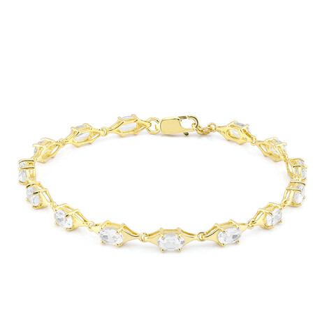 Brazalete en plata con Topacio blanco