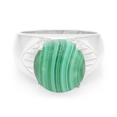 Anello da uomo in argento con Malachite