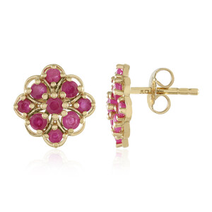 Ruby Silver Earrings