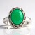 Anello in argento con Onice Verde
