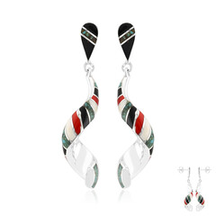 Pendientes en plata con Turquesa azul del Mohave Kingman (Jones Lee)