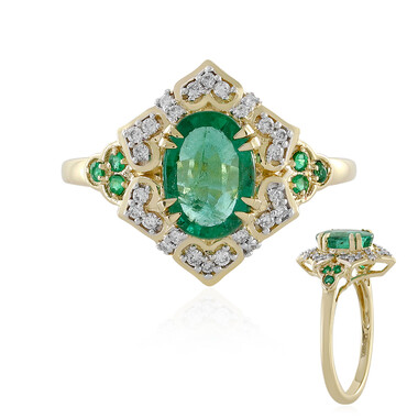 Anello in oro con Smeraldo Zambia AAA (D'vyere)