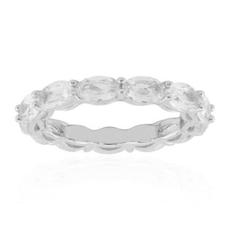 Anello in argento con Topazio Bianco