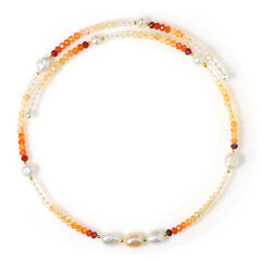 Mexikanischer Feueropal-Stahlhalsreif (Riya)