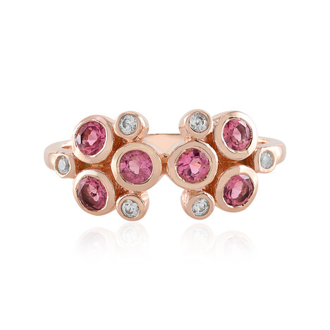 Anello in argento con Tormalina Rosa Nigeriana