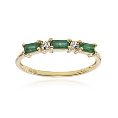Gouden ring met Zambia-smaragdstenen (de Melo Gold)