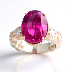 Anello in argento con Fluorite Rosa