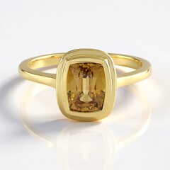 Anello in argento con Zircone Giallo (Adela Silber)