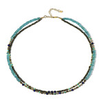 Edelstein-Silberhalskette (Riya)