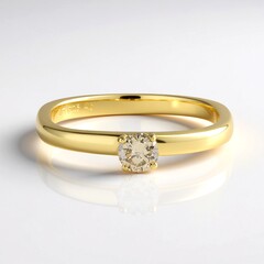 Anello in argento con Diamante Champagne I2