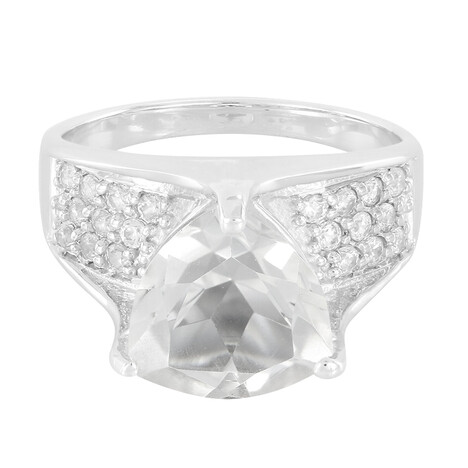 Zilveren ring met een prins kwarts