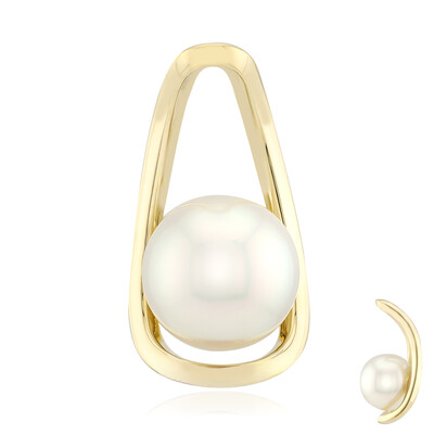 9K White South Sea Pearl Gold Pendant (Michelle Albala)