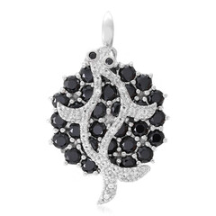 Ciondolo in argento con Spinello Nero