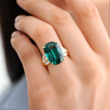 Bague en or et Indicolite (AMAYANI)