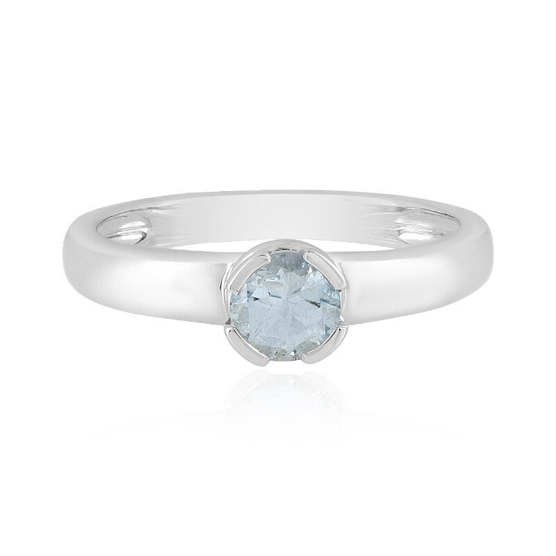 Bague en argent 925 aigue-marine brésilienne,