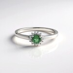 Anello in argento con Apatite Cromo