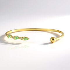 Bracciale in argento con Tsavorite della Tanzania