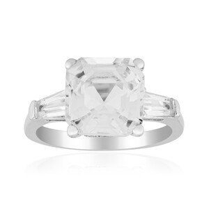 Anillo en plata con Topacio blanco