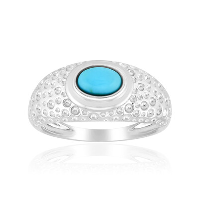 Zilveren ring met een turkoois (MONOSONO COLLECTION)